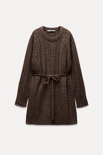 Chestnut Cable Knit Sweater