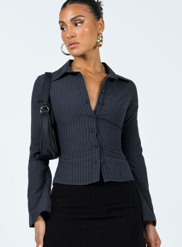 LIORA TOP PINSTRIPE